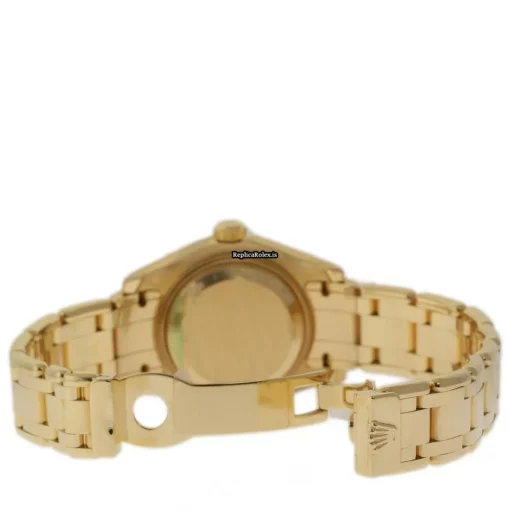 Exquisite Fake Rolex Lady-datejust Pearlmaster 80318 Caliber 2235 Automatic Movement 29mm Yellow Gold Case Womens Watch - Image 4