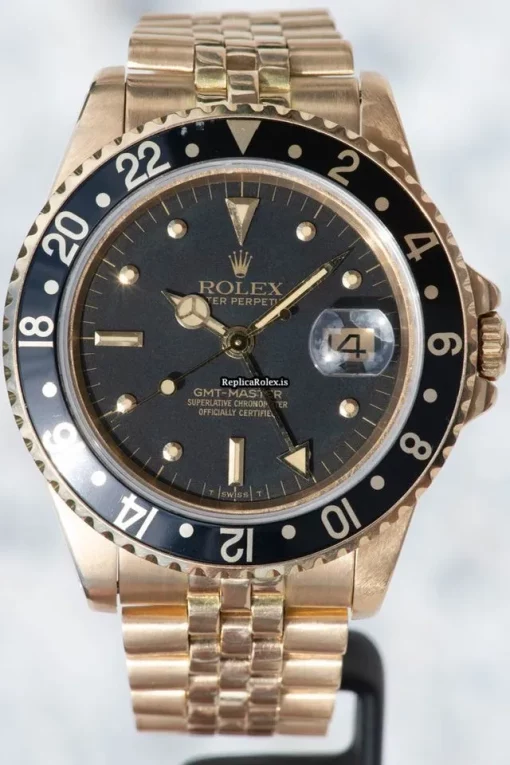 Excellent Replica Rolex Gmt-master 16758 Caliber 3075 Automatic Movement 40mm Yellow Gold Case Mens/unisex Watch - Image 3
