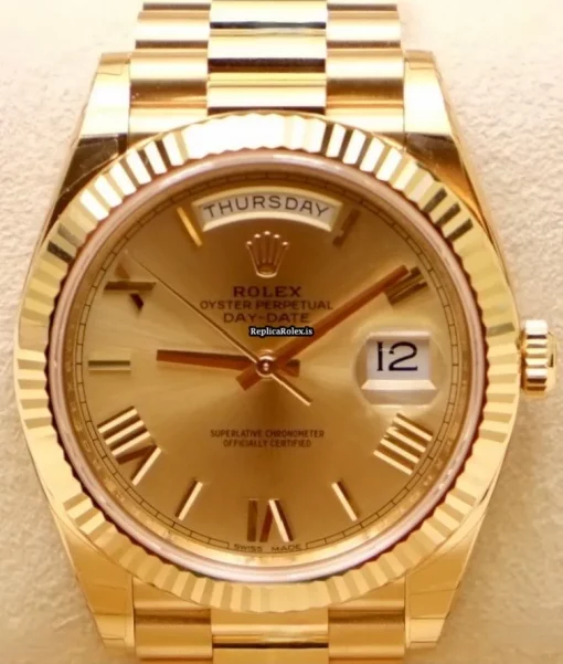 Good Replica Rolex Day-date 40 228238 Automatic Movement 40mm Yellow Gold Case Mens/unisex Watch