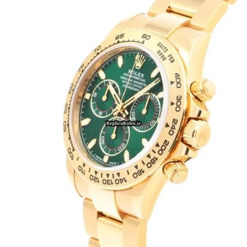 Incredible Fake Rolex Daytona 116508 Caliber 4130 Automatic Movement 40mm Yellow Gold Case Watch - Image 2