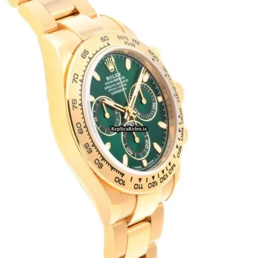 Incredible Fake Rolex Daytona 116508 Caliber 4130 Automatic Movement 40mm Yellow Gold Case Watch - Image 3
