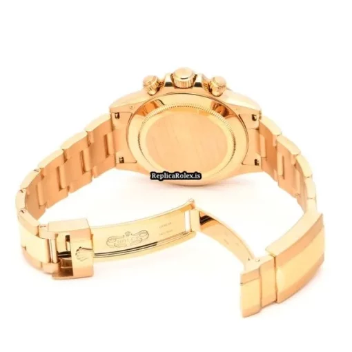 Incredible Fake Rolex Daytona 116508 Caliber 4130 Automatic Movement 40mm Yellow Gold Case Watch - Image 4