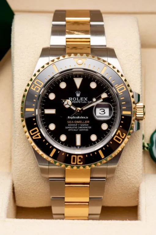 Pleasing Imitation Rolex Sea-dweller 126603 Caliber 3235 Automatic Movement 43mm Gold/steel Case Mens/unisex Watch - Image 3