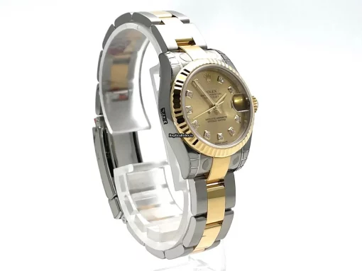 Terrific Replica Rolex Lady-datejust 179173 Caliber 2235 Automatic Movement 26mm Gold/steel Case Womens Watch - Image 2