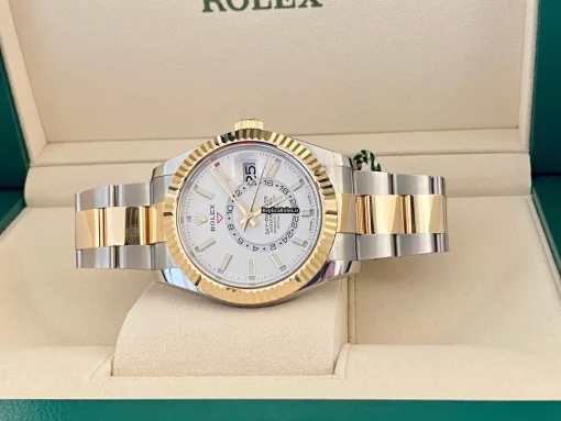 Remarkable Copies Rolex Sky-dweller 326933 Caliber 9001 Automatic Movement 42mm Gold/steel Case Mens/unisex Watch - Image 10