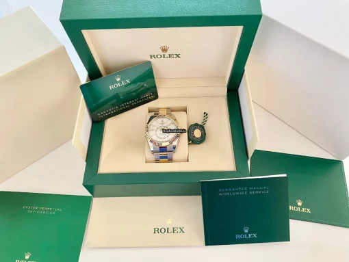 Remarkable Copies Rolex Sky-dweller 326933 Caliber 9001 Automatic Movement 42mm Gold/steel Case Mens/unisex Watch - Image 9