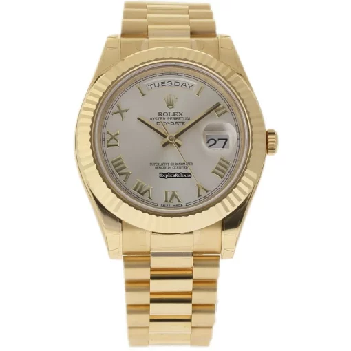 Distinctive Fake Rolex Day-date II 218238 Caliber 3155 Automatic Movement 41mm Yellow Gold Case Mens/unisex Watch - Image 2