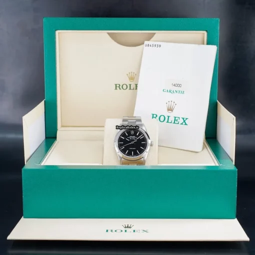 Exquisite Fakes Rolex Air King Precision 14000 Caliber 3000 Automatic Movement 34mm Steel Case Mens/unisex Watch - Image 7
