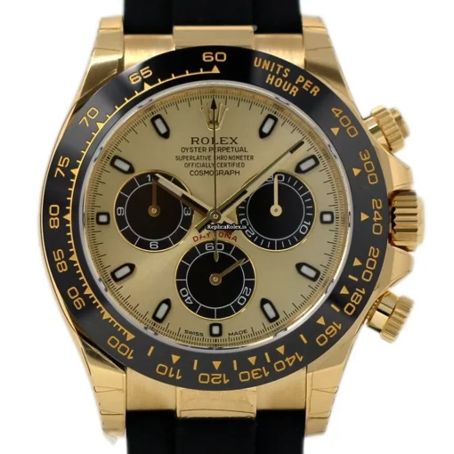 Top Fake Rolex Daytona 116518 Caliber 4130 Automatic Movement 40mm Yellow Gold Case Mens/unisex Watch