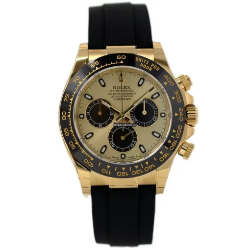 Top Fake Rolex Daytona 116518 Caliber 4130 Automatic Movement 40mm Yellow Gold Case Mens/unisex Watch - Image 2