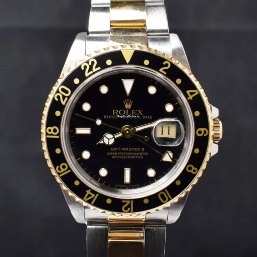 Amazing Replica Rolex Gmt-master II 16713 Automatic Movement Gold/steel Case Mens/unisex Watch - Image 2