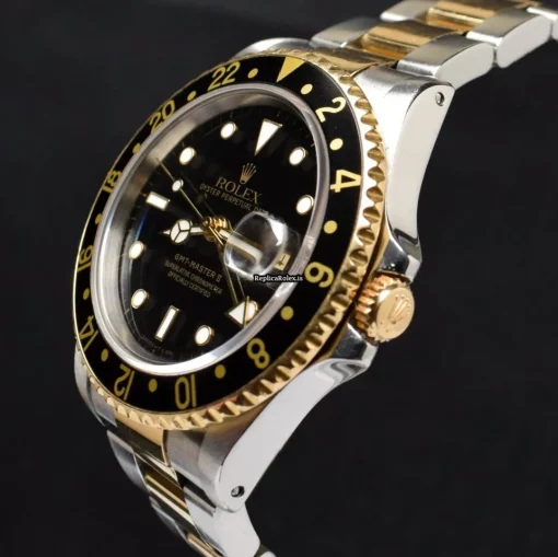Amazing Replica Rolex Gmt-master II 16713 Automatic Movement Gold/steel Case Mens/unisex Watch - Image 3