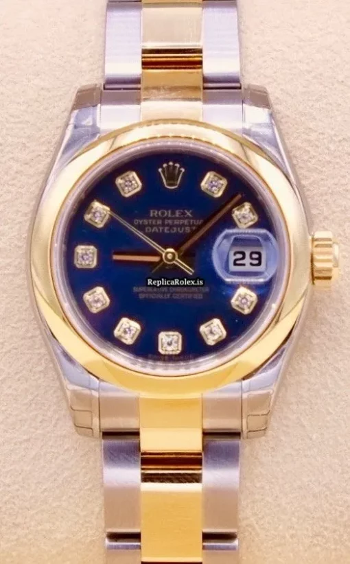 Fabulous Replica Rolex Lady-datejust 179163 Caliber 2235 Automatic Movement 26mm Gold/steel Case Womens Watch
