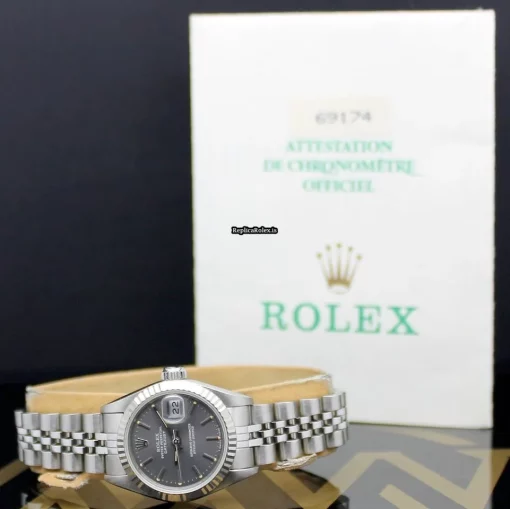 Inexpensive Replica Rolex Lady-datejust 69174 Caliber 2135 Automatic Movement 26mm Steel Case Womens Watch - Image 2