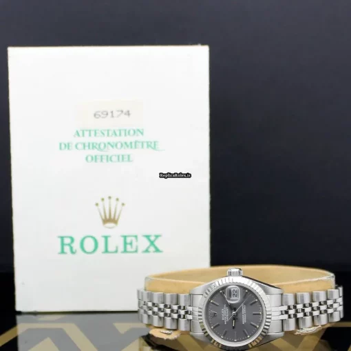 Inexpensive Replica Rolex Lady-datejust 69174 Caliber 2135 Automatic Movement 26mm Steel Case Womens Watch - Image 3