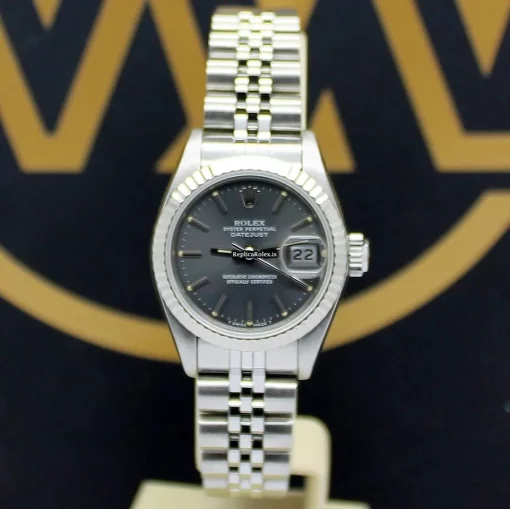 Inexpensive Replica Rolex Lady-datejust 69174 Caliber 2135 Automatic Movement 26mm Steel Case Womens Watch - Image 6