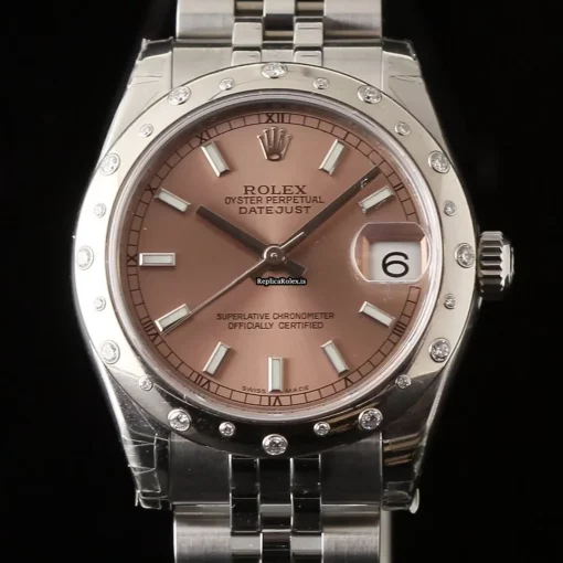 Well Made Replica Rolex Lady-datejust 178344 Caliber 2235 Automatic Movement 31mm Steel Case Womens Watch