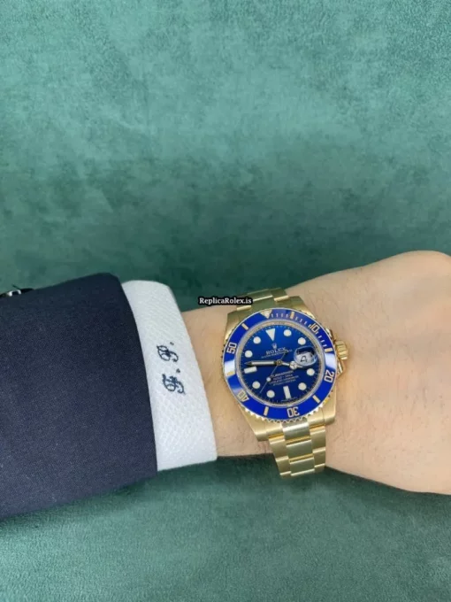 High Quality Fake Rolex Submariner Date 116618lb Caliber 3135 Automatic Movement 40mm Yellow Gold Case Mens/unisex Watch - Image 6
