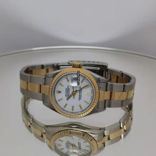Mind-boggling Replica Rolex Lady-datejust 69173 Caliber 2135 Automatic Movement 26mm Gold/steel Case Womens Watch - Image 2