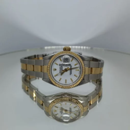 Mind-boggling Replica Rolex Lady-datejust 69173 Caliber 2135 Automatic Movement 26mm Gold/steel Case Womens Watch - Image 3