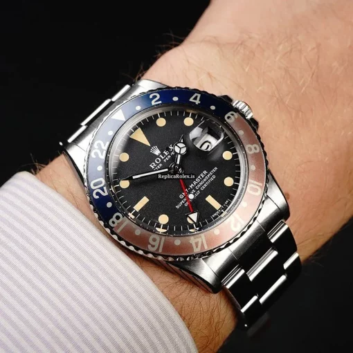 Fabulous Fake Rolex Gmt-master 1675/0 Automatic Movement 39mm Steel Case Mens/unisex Watch - Image 13