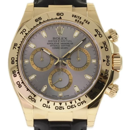 Fine Replica Rolex Daytona 116518 Caliber 4130 Automatic Movement 40mm Yellow Gold Case Mens/unisex Watch