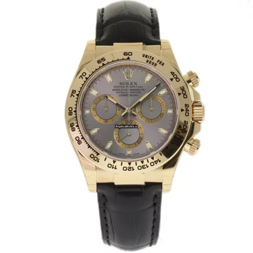 Fine Replica Rolex Daytona 116518 Caliber 4130 Automatic Movement 40mm Yellow Gold Case Mens/unisex Watch - Image 2