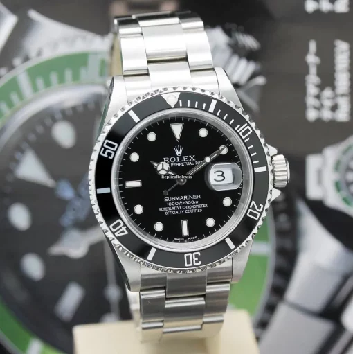 Suitable Fake Rolex Submariner Date 16610t Caliber 3135 Automatic Movement 40mm Steel Case Mens/unisex Watch - Image 6
