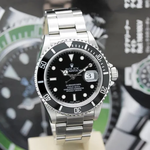 Suitable Fake Rolex Submariner Date 16610t Caliber 3135 Automatic Movement 40mm Steel Case Mens/unisex Watch - Image 7