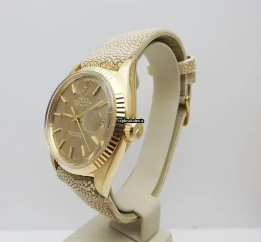 Excellent Fake Rolex Datejust 16018 Automatic Movement 36mm Yellow Gold Case Mens/unisex Watch - Image 2