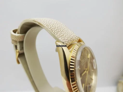Excellent Fake Rolex Datejust 16018 Automatic Movement 36mm Yellow Gold Case Mens/unisex Watch - Image 4