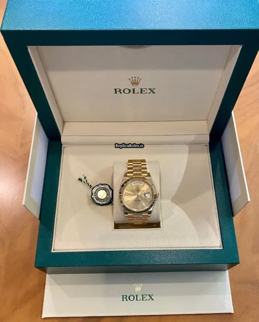 Fantastic Replica Rolex Day-date 40 228238 Caliber 3255 Automatic Movement 40mm Yellow Gold Case Mens/unisex Watch