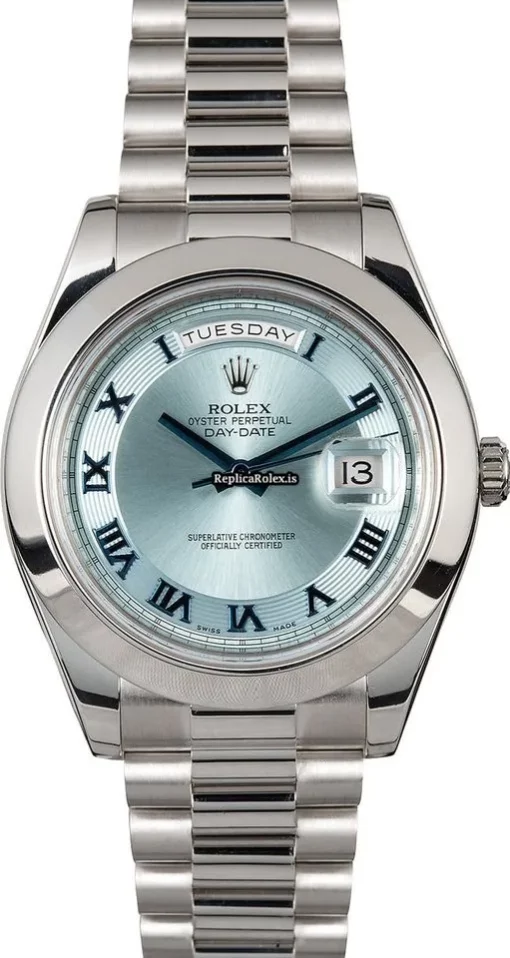 Great Fake Rolex Day-date II 218206 Caliber 3156 Automatic Movement 41mm Platinum Case Mens/unisex Watch