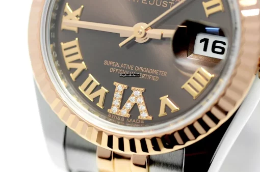 Amazing Fake Rolex Lady-datejust 179171 Caliber 2235 Automatic Movement 26mm Gold/steel Case Womens Watch - Image 3