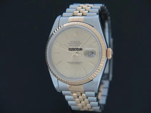 Amazing Clone Rolex Datejust 16233 Automatic Movement 36mm Gold/steel Case Mens/unisex Watch
