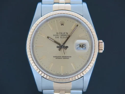 Amazing Clone Rolex Datejust 16233 Automatic Movement 36mm Gold/steel Case Mens/unisex Watch - Image 2