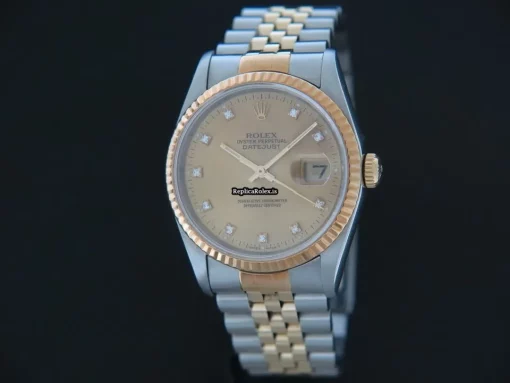 Superb Replica Rolex Datejust 16233 Automatic Movement 36mm Gold/steel Case Mens/unisex Watch