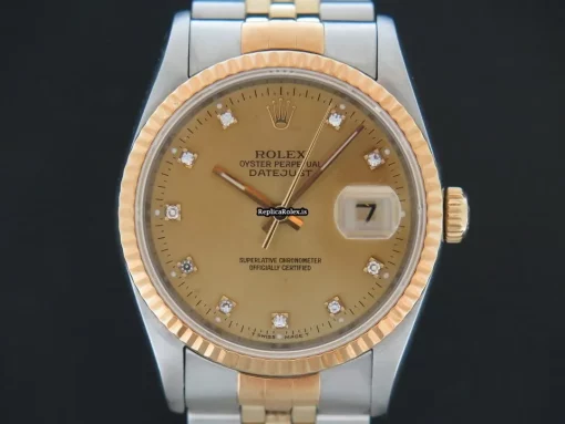 Superb Replica Rolex Datejust 16233 Automatic Movement 36mm Gold/steel Case Mens/unisex Watch - Image 2