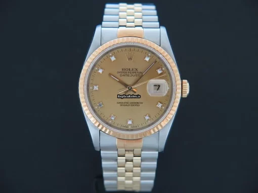 Superb Replica Rolex Datejust 16233 Automatic Movement 36mm Gold/steel Case Mens/unisex Watch - Image 3