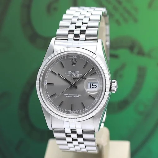 Offering Replica Rolex Datejust 16220 Caliber 3135 Automatic Movement 36x44mm Steel Case Mens/unisex Watch - Image 8