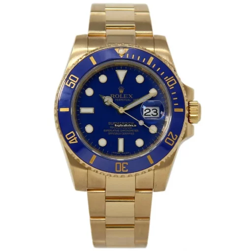 Amazing Replica Rolex Submariner Date 116618 Caliber 3135 Automatic Movement 40mm Yellow Gold Case Mens/unisex Watch - Image 2