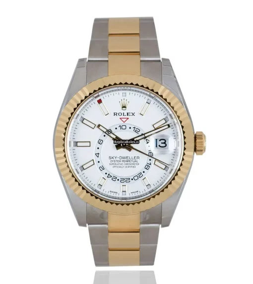 Exquisite Fake Rolex Sky-dweller 326933 Automatic Movement 42mm Gold/steel Case Mens/unisex Watch