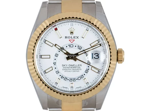 Exquisite Fake Rolex Sky-dweller 326933 Automatic Movement 42mm Gold/steel Case Mens/unisex Watch - Image 2