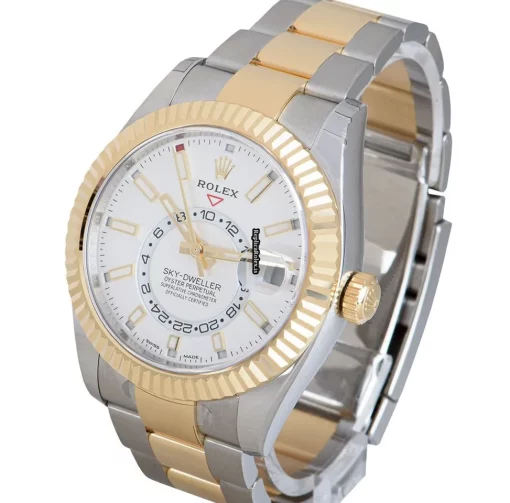 Exquisite Fake Rolex Sky-dweller 326933 Automatic Movement 42mm Gold/steel Case Mens/unisex Watch - Image 3