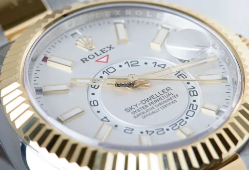 Exquisite Fake Rolex Sky-dweller 326933 Automatic Movement 42mm Gold/steel Case Mens/unisex Watch - Image 8