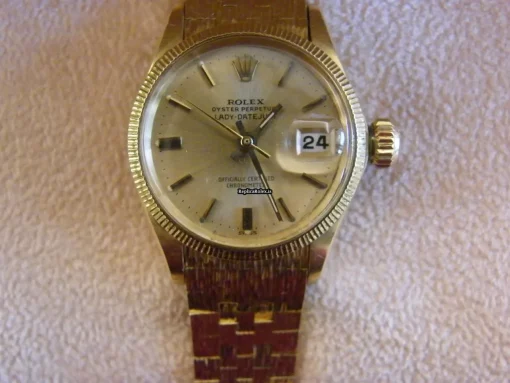 Trustworthy Imitation Rolex Lady-datejust 6521 Automatic Movement 25mm Yellow Gold Case Watch