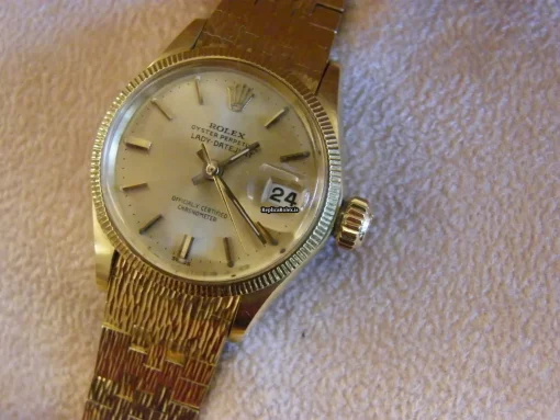Trustworthy Imitation Rolex Lady-datejust 6521 Automatic Movement 25mm Yellow Gold Case Watch - Image 2