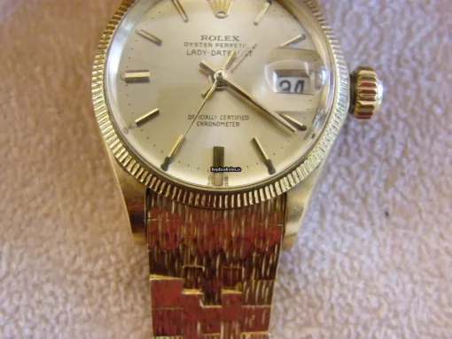 Trustworthy Imitation Rolex Lady-datejust 6521 Automatic Movement 25mm Yellow Gold Case Watch - Image 4