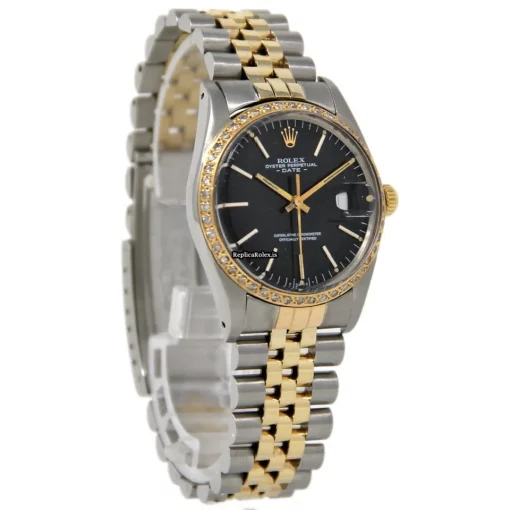 Inexpensive Fakes Rolex Oyster Perpetual Date 15000 Automatic Movement 34mm Steel Case Womens Watch - Image 5