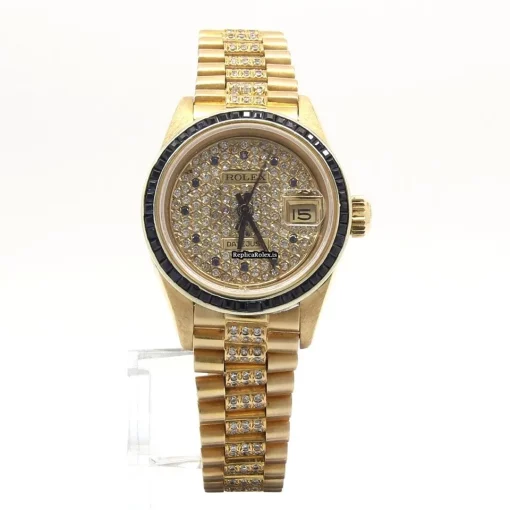 Epic Imitation Rolex Lady-datejust 6917 Automatic Movement 26mm Yellow Gold Case Womens Watch - Image 2